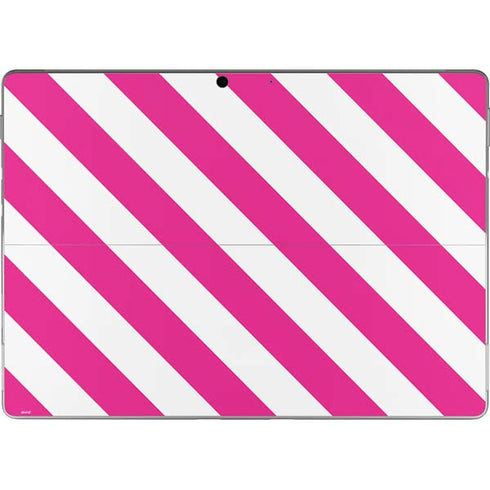 Pink and White Geometric Stripes Surface Pro 9 Skin