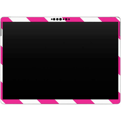 Pink and White Geometric Stripes Surface Pro 9 Skin