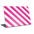 Pink and White Geometric Stripes Universal Laptop 16.6in (13.4 x 9.7in) Skin