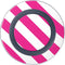 Pink and White Geometric Stripes Wireless Charger Skin