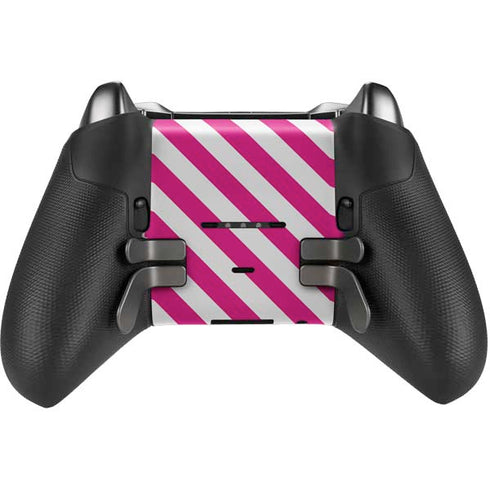 Pink and White Geometric Stripes Xbox Elite Wireless Controller Series 2 Skin