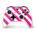 Pink and White Geometric Stripes Xbox One S Controller Skin
