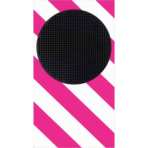 Pink and White Geometric Stripes Xbox Series S Bundle Skin