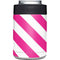 Pink and White Geometric Stripes Yeti Colster Can Insulator Skin
