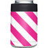 Pink and White Geometric Stripes Yeti Colster Can Insulator Skin