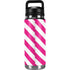 Pink and White Geometric Stripes YETI Rambler 26oz Bottle Skin