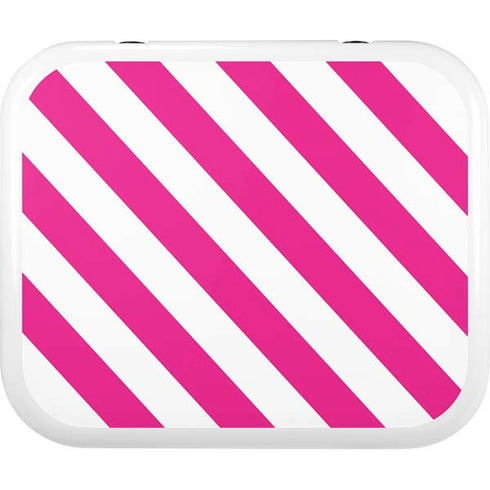Pink and White Geometric Stripes YETI Roadie 24 Hard Cooler Skin