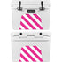 Pink and White Geometric Stripes YETI Tundra 35 Hard Cooler Skin