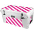 Pink and White Geometric Stripes YETI Tundra 65 Hard Cooler Skin