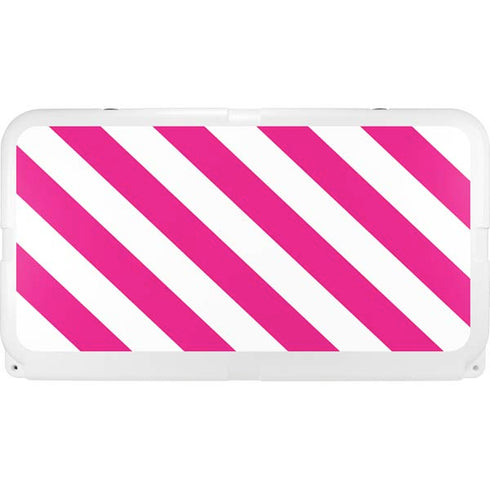 Pink and White Geometric Stripes YETI Tundra 65 Hard Cooler Skin