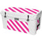 Pink and White Geometric Stripes YETI Tundra 75 Hard Cooler Skin