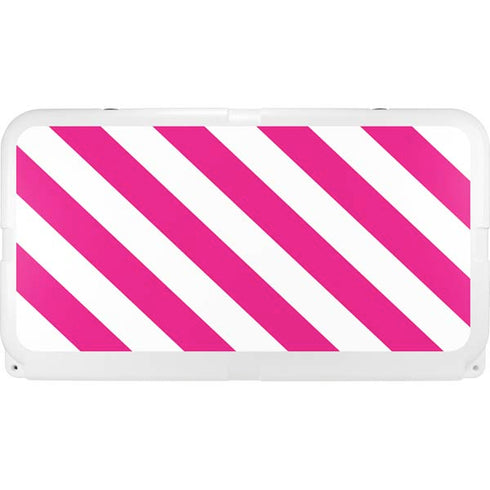 Pink and White Geometric Stripes YETI Tundra 75 Hard Cooler Skin