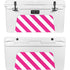 Pink and White Geometric Stripes YETI Tundra 75 Hard Cooler Skin