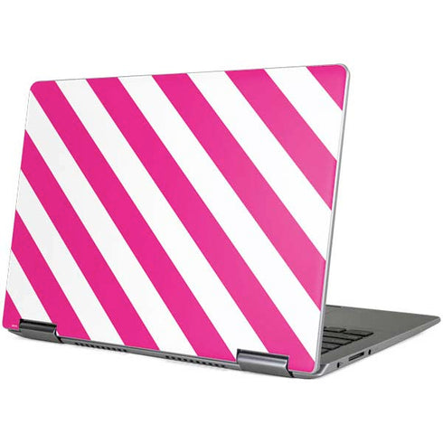 Pink and White Geometric Stripes Yoga 710 14in Skin