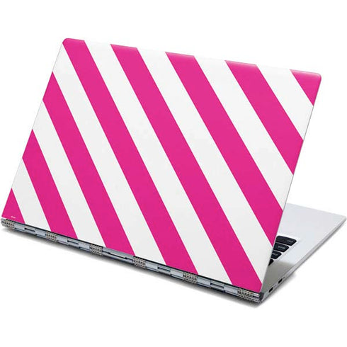 Pink and White Geometric Stripes Yoga 910 2-in-1 14in Touch-Screen Skin