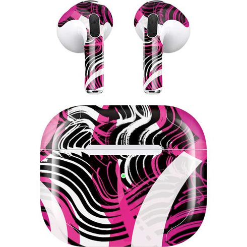Pink and White Hipster Apple AirPods (3rd Gen 2021) Skin