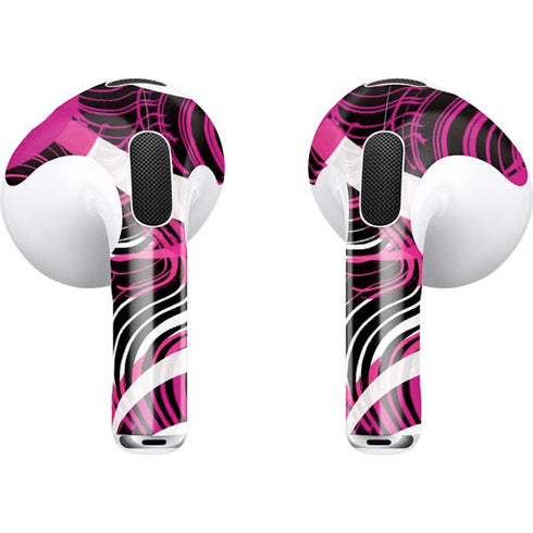 Pink and White Hipster Apple AirPods (3rd Gen 2021) Skin