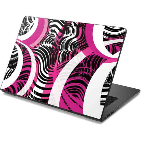 Pink and White Hipster Dell Chromebook Skin