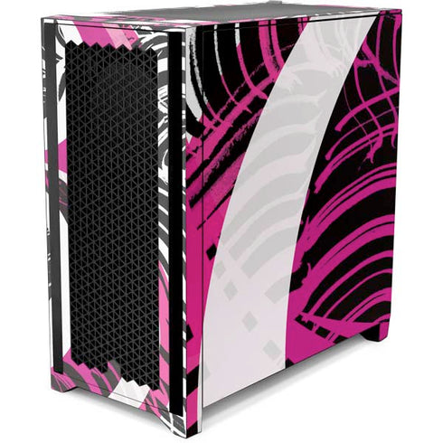 Pink and White Hipster Corsair 4000D Tempered Glass Mid-Tower ATX Case Skin