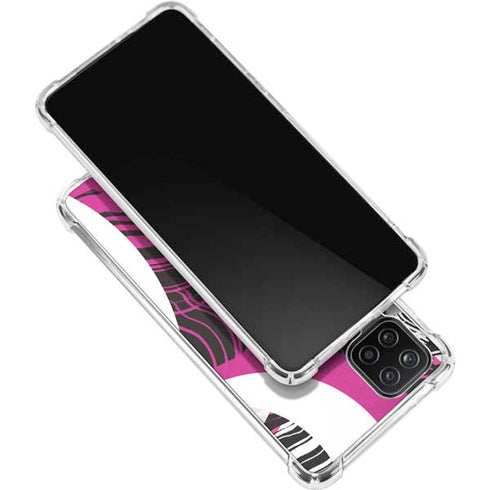 Pink and White Hipster Galaxy A12 Clear Case