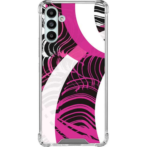 Pink and White Hipster Galaxy A13 5G Clear Case