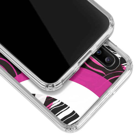 Pink and White Hipster Galaxy A30 Clear Case
