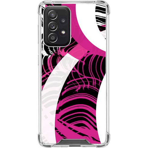 Pink and White Hipster Galaxy A52 5G Clear Case