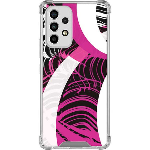 Pink and White Hipster Galaxy A53 5G Clear Case