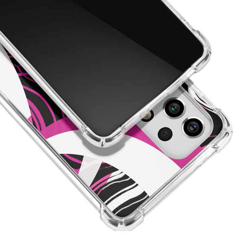 Pink and White Hipster Galaxy A53 5G Clear Case