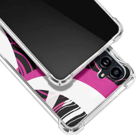 Pink and White Hipster Galaxy A54 5G Clear Case