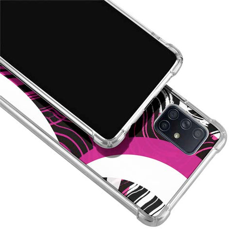 Pink and White Hipster Galaxy A71 5G Clear Case