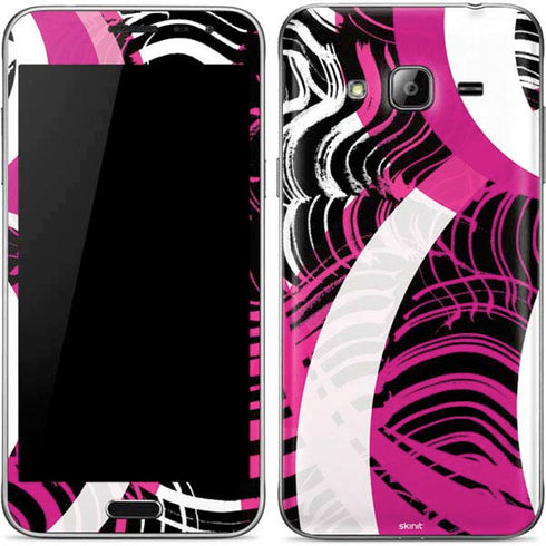 Pink and White Hipster Galaxy J3 Skin