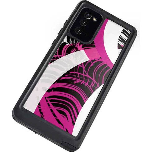 Pink and White Hipster Galaxy Note20 5G Waterproof Case