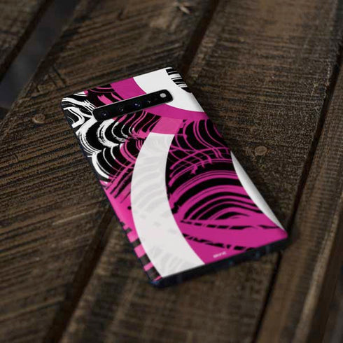 Pink and White Hipster Galaxy S10 Skin