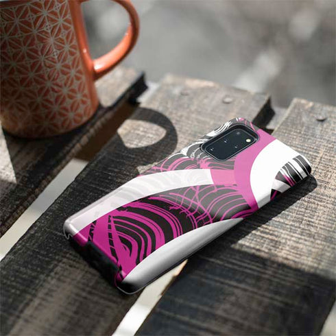 Pink and White Hipster Galaxy S20 Plus Pro Case