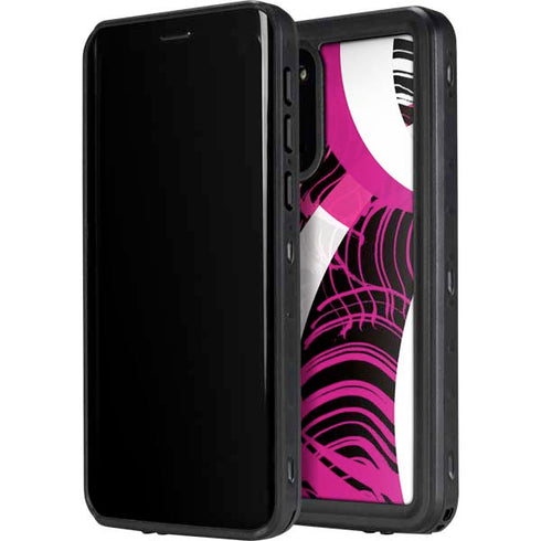 Pink and White Hipster Galaxy S20 Plus Waterproof Case