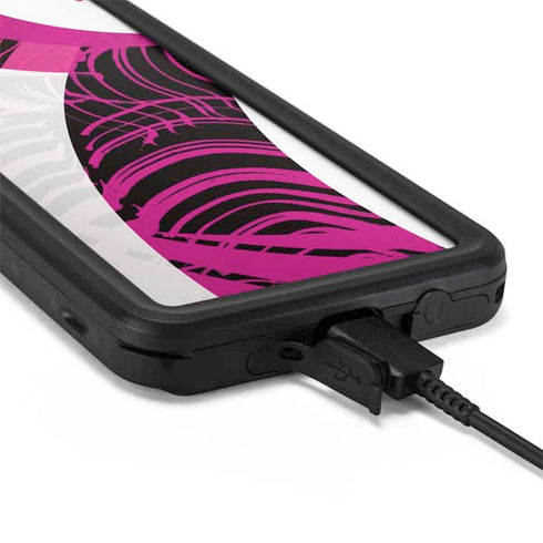 Pink and White Hipster Galaxy S20 Waterproof Case