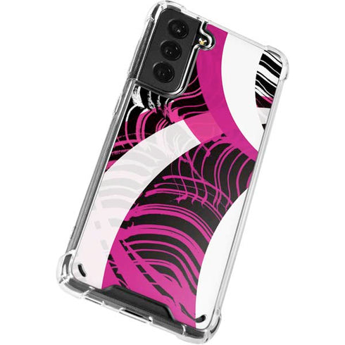 Pink and White Hipster Galaxy S21 Plus 5G Clear Case