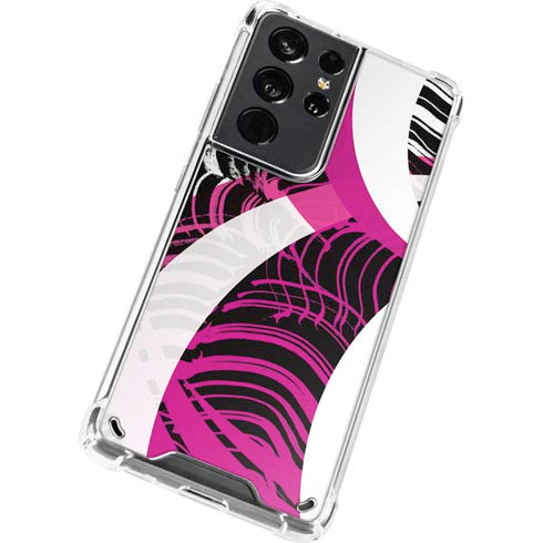 Pink and White Hipster Galaxy S21 Ultra 5G Clear Case
