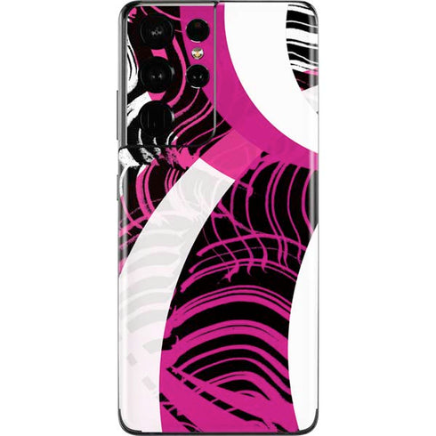 Pink and White Hipster Galaxy S21 Ultra 5G Skin