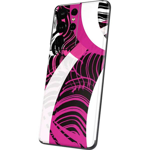 Pink and White Hipster Galaxy S21 Ultra 5G Skin