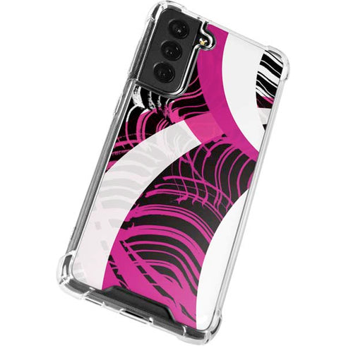 Pink and White Hipster Galaxy S22 Plus Clear Case