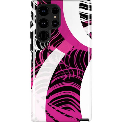 Pink and White Hipster Galaxy S22 Ultra Pro Case