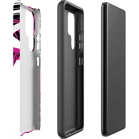 Pink and White Hipster Galaxy S22 Ultra Pro Case