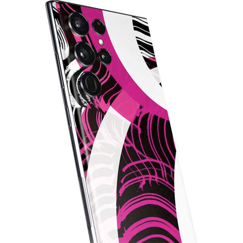 Pink and White Hipster Galaxy S22 Ultra Skin