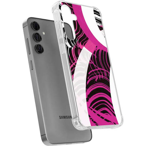 Pink and White Hipster Galaxy S24 Plus Clear Case
