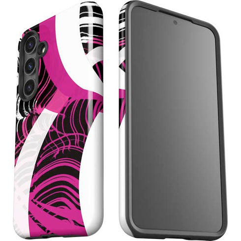 Pink and White Hipster Galaxy S24 Plus Impact Case