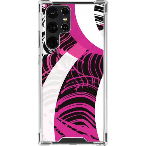 Pink and White Hipster Galaxy S24 Ultra Clear Case