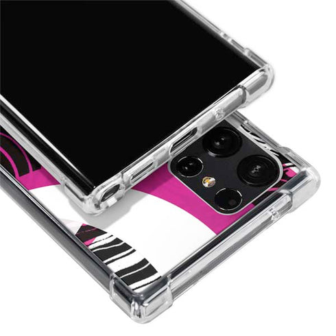 Pink and White Hipster Galaxy S24 Ultra Clear Case