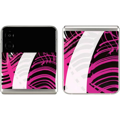 Pink and White Hipster Galaxy Z Flip3 5G Skin